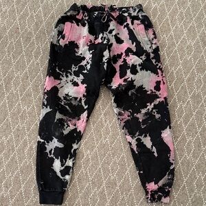 Stylish Joggers in Black and Pink. Size small